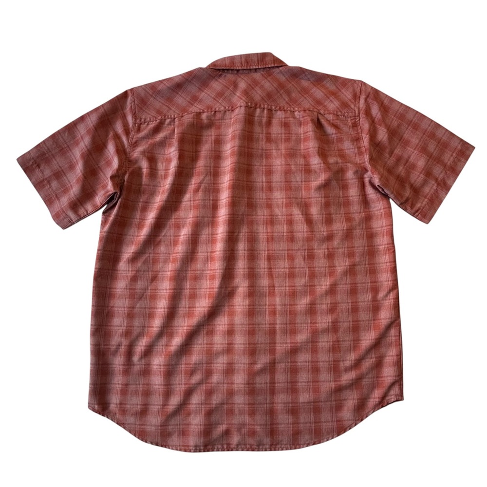 Orvis Classic Collection Mens Large Orange Plaid Short Sleeve Fishing Shirt - Picture 3 of 8
